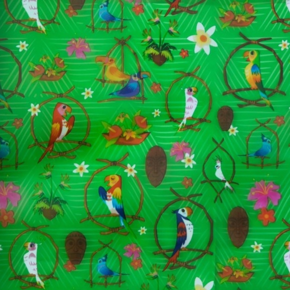 Disney Parks Enchanted Tiki Room Bird Hooded Rain Coat Jacket Green - NEW - Picture 2 of 2